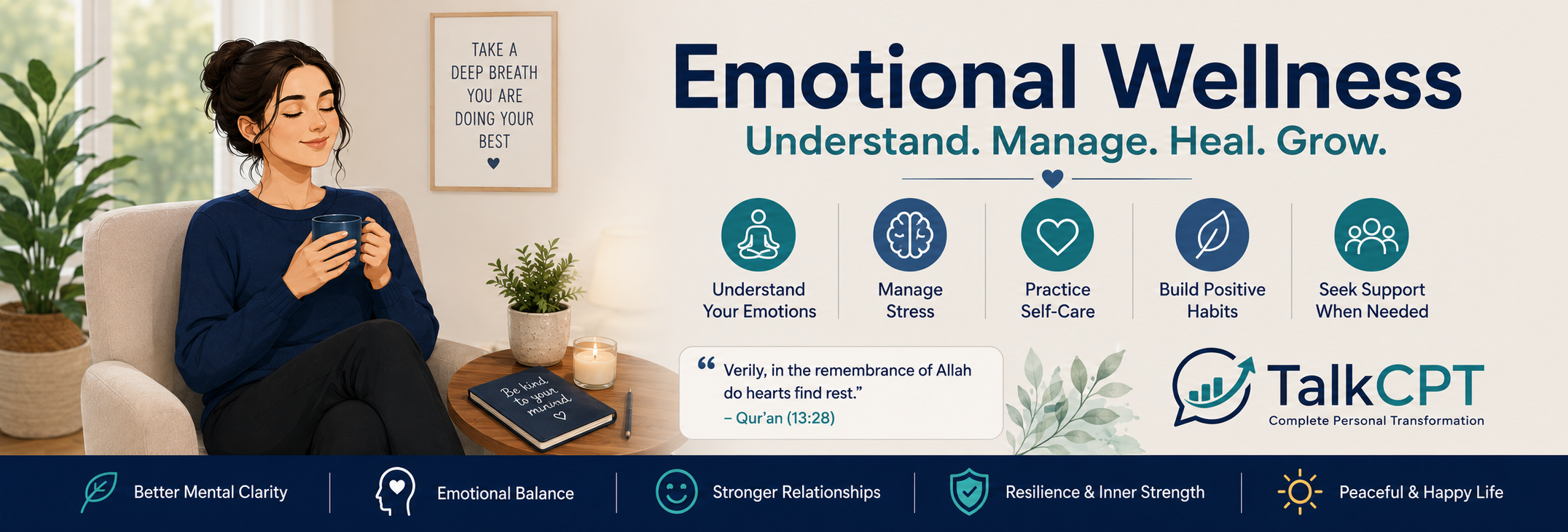 EMOTIONAL WELLNESS: A COMPLETE GUIDE TO INNER PEACE, RESILIENCE, AND SPIRITUAL BALANCE